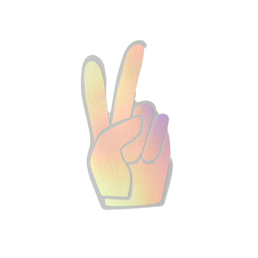 Peace Sign Holographic Vinyl Sticker