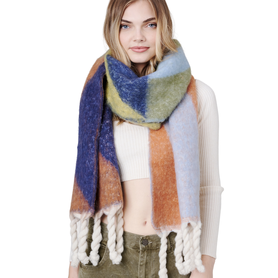 Abstract Print Soft Oblong Scarf
