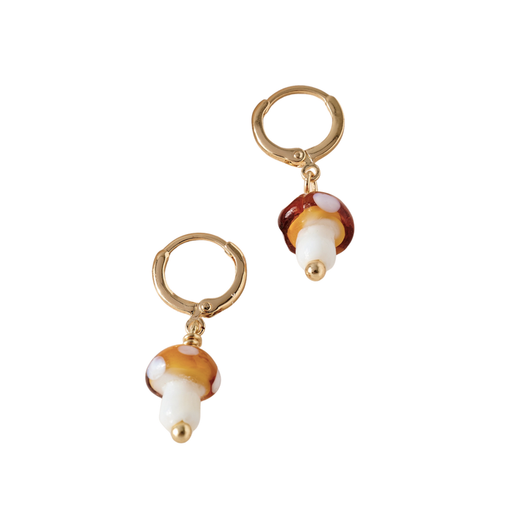 Mini Mushroom Dangle Earrings