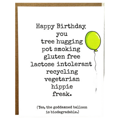 Hippie Freak Birthday Card