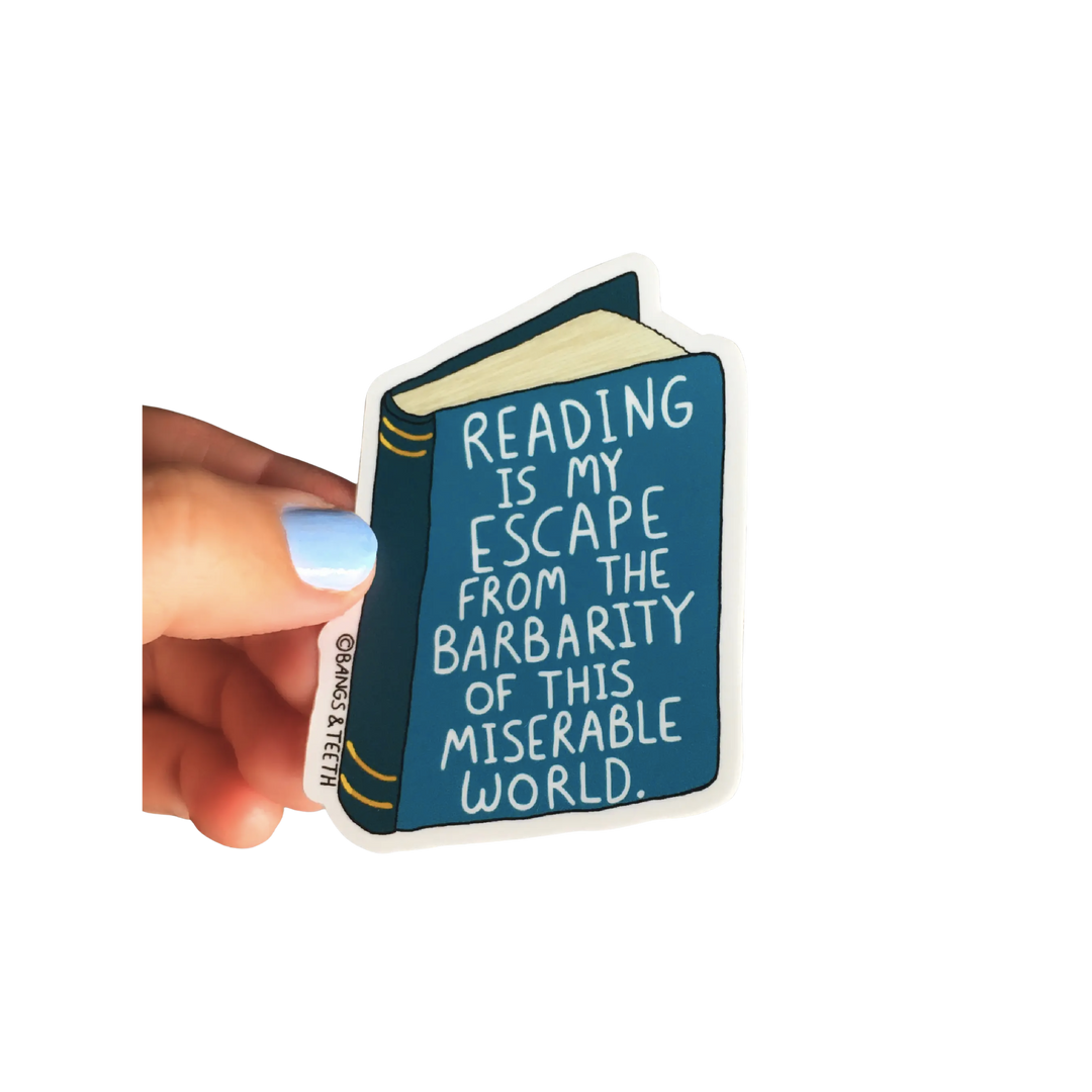Reading Is My Escape Book Vinyl Sticker