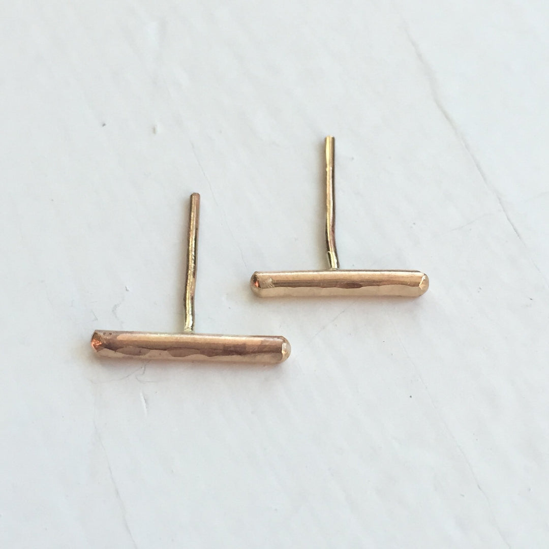 Bar Stud Earrings - Large