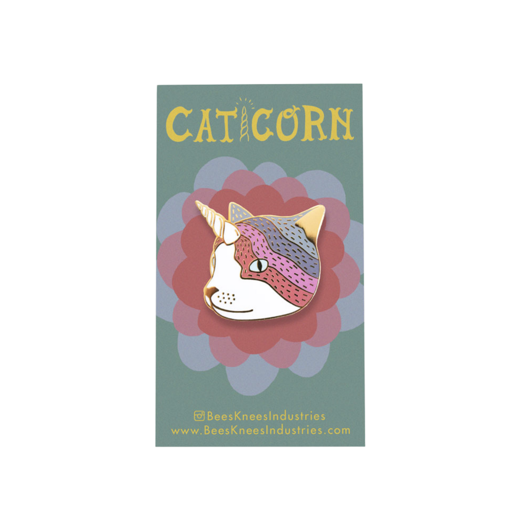 Caticorn Enamel Pin