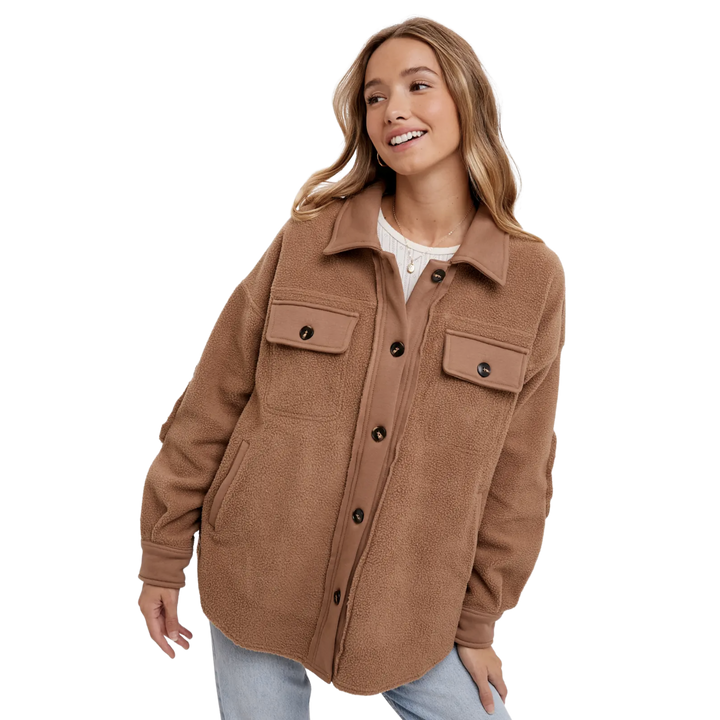 Button Front Fleece Jacket