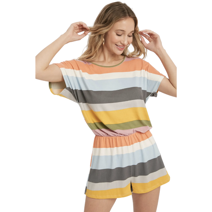 Soft Jersey Stripe Romper