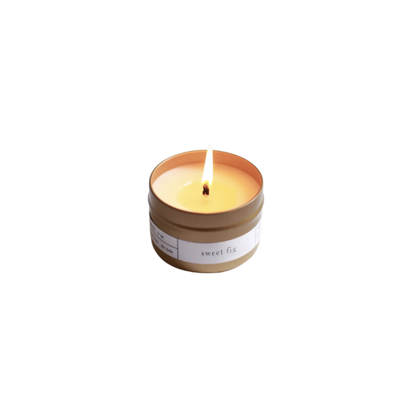 Sweet Fig Gold Travel Candle