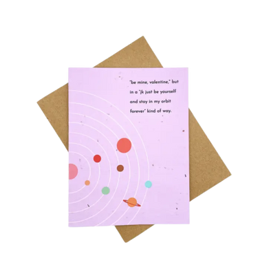 Stay in My Orbit Forever Valentine's Day Plantable Card