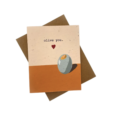 Olive You Plantable Card