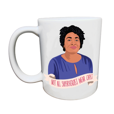 Stacey Abrams Superhero Mug