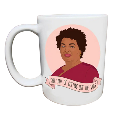 Stacey Abrams "Our Lady of Getting Out the Vote" Mug