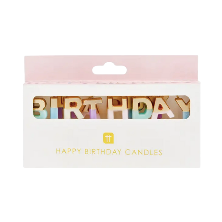 Pastel Color Happy Birthday Candles