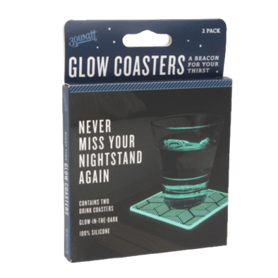 Glow in the Dark Drink Coasters - Set of 2