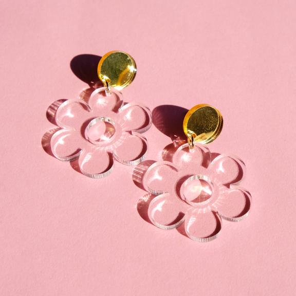 Daisy Earrings- Acrylic Dangles