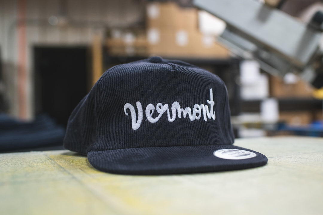 Vermont Script Corduroy Hat