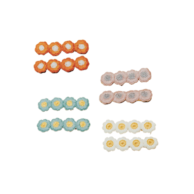 Crochet Daisy Hair Clips