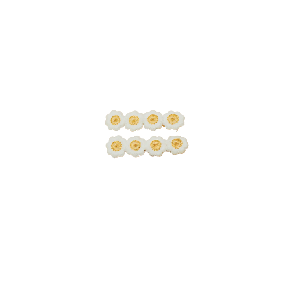 Crochet Daisy Hair Clips