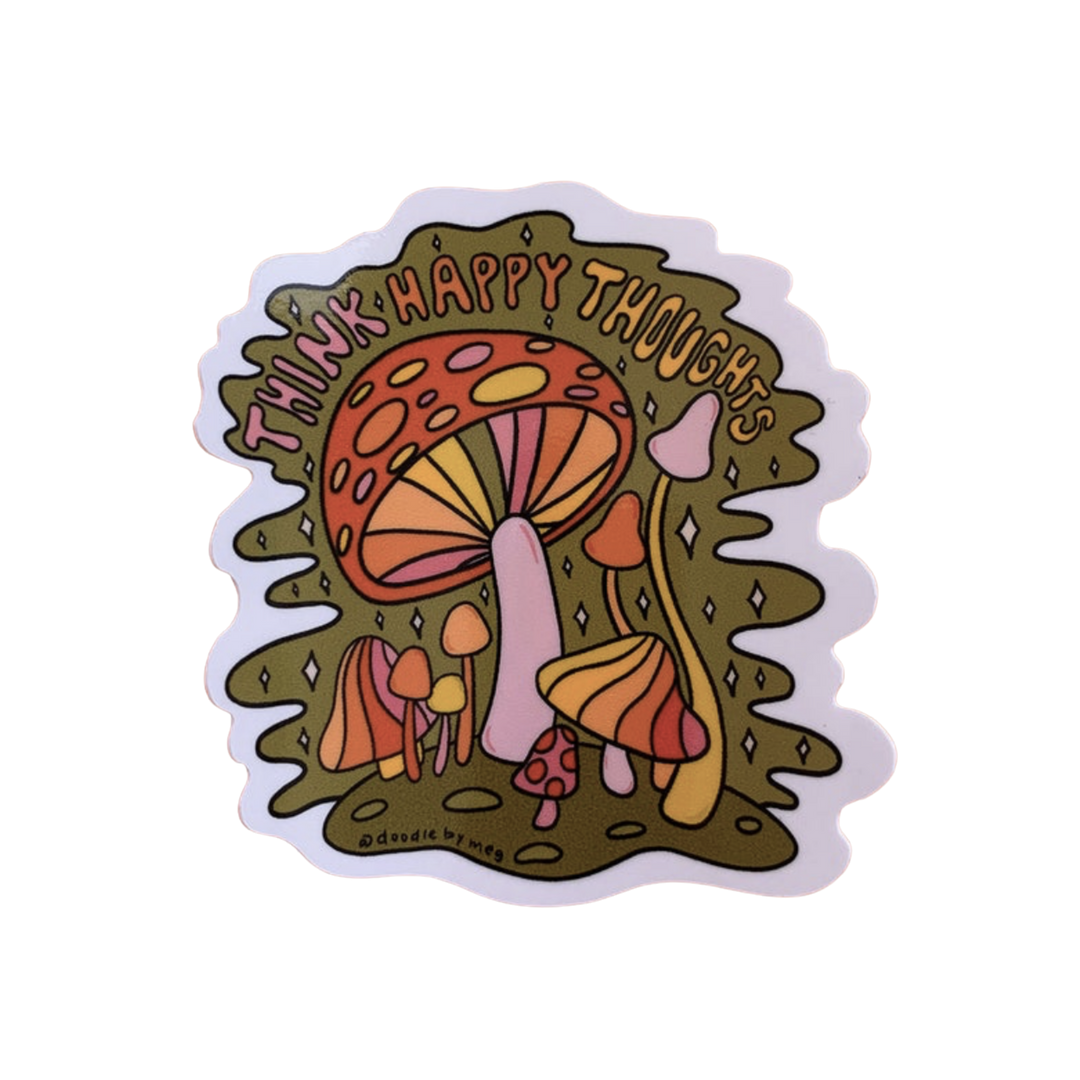 Think Happy Thoughts Sticker