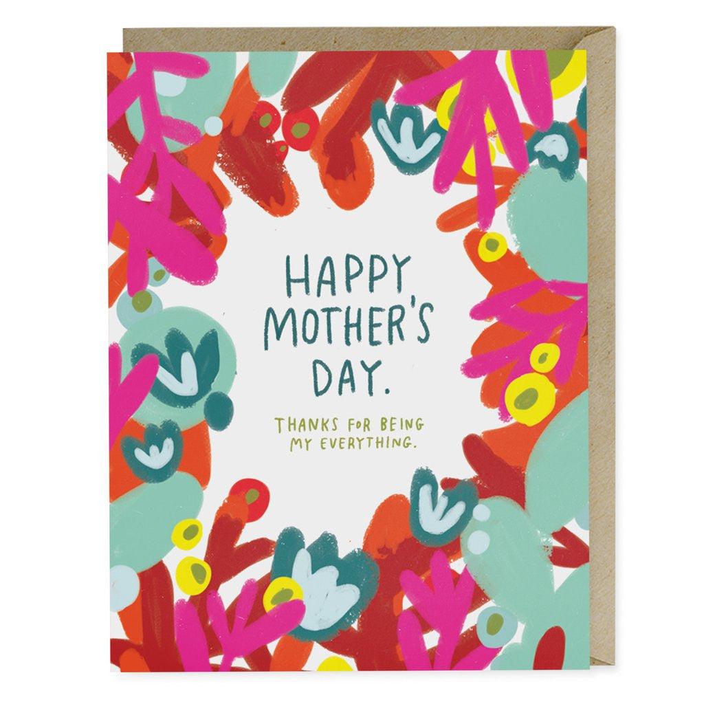 Mother's Day Red Floral Greeting Card
