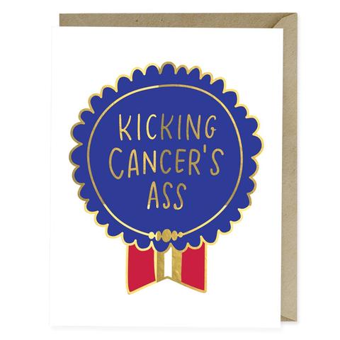 Kicking Cancer's Ass Greeting Card