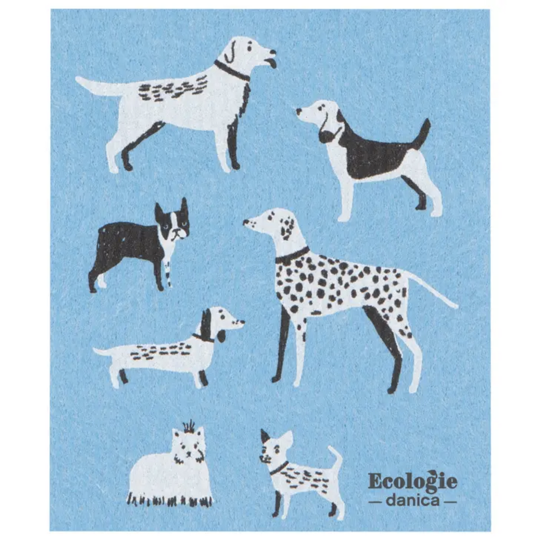 Dog Days Swedish Dishcloth - Blue