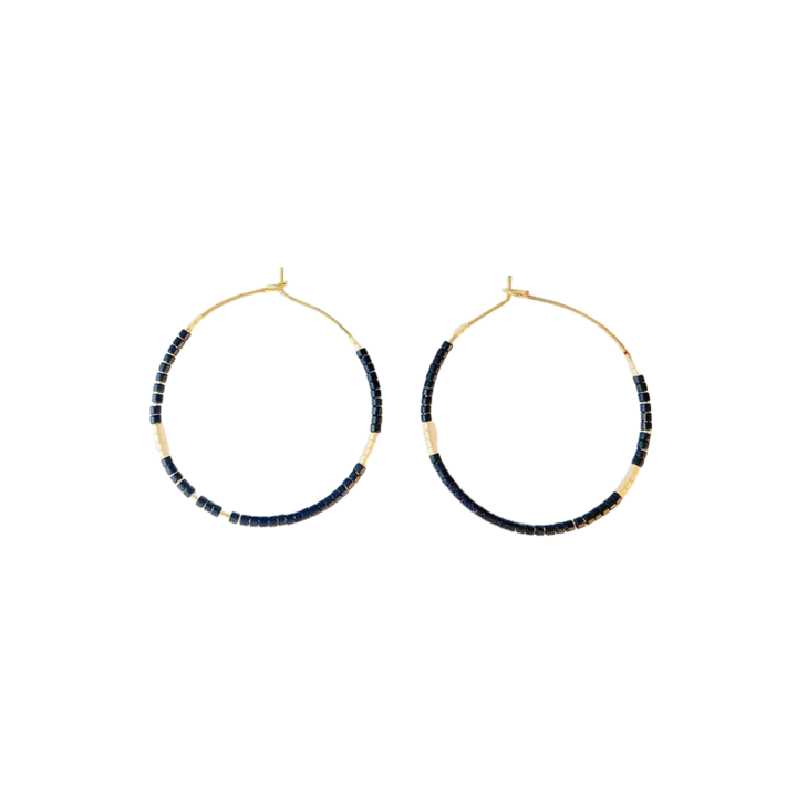 Beaded Hoop Earrings