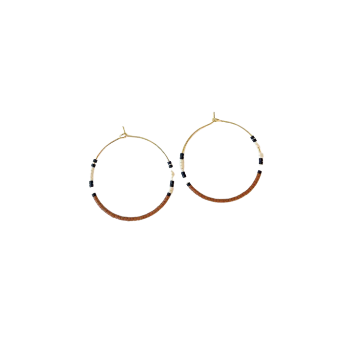 Beaded Hoop Earrings