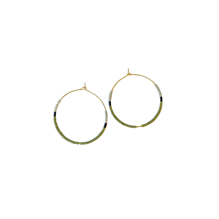 Beaded Hoop Earrings