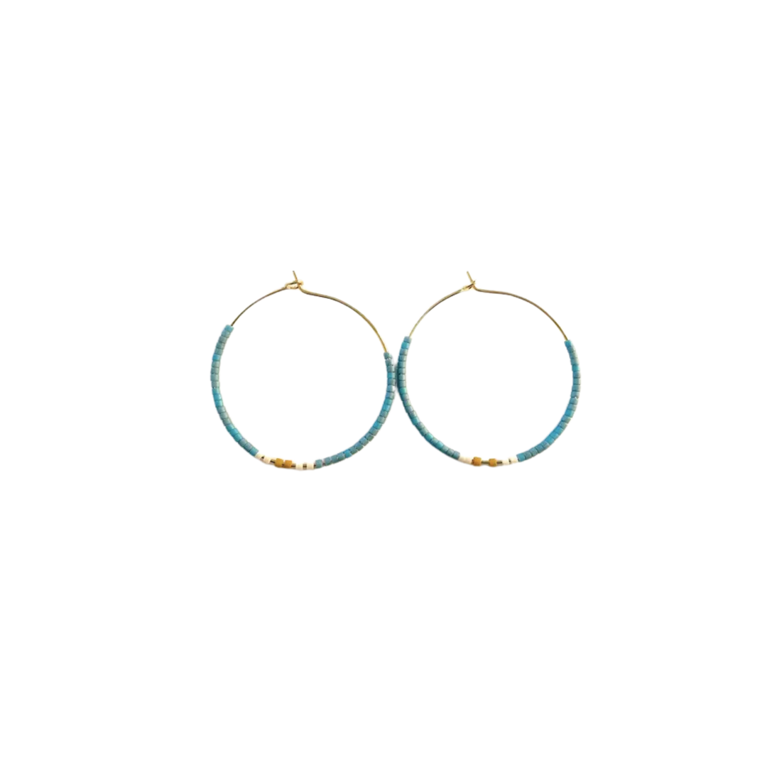 Beaded Hoop Earrings