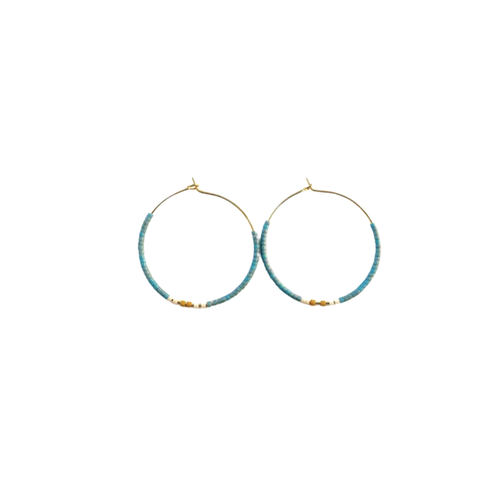 Beaded Hoop Earrings