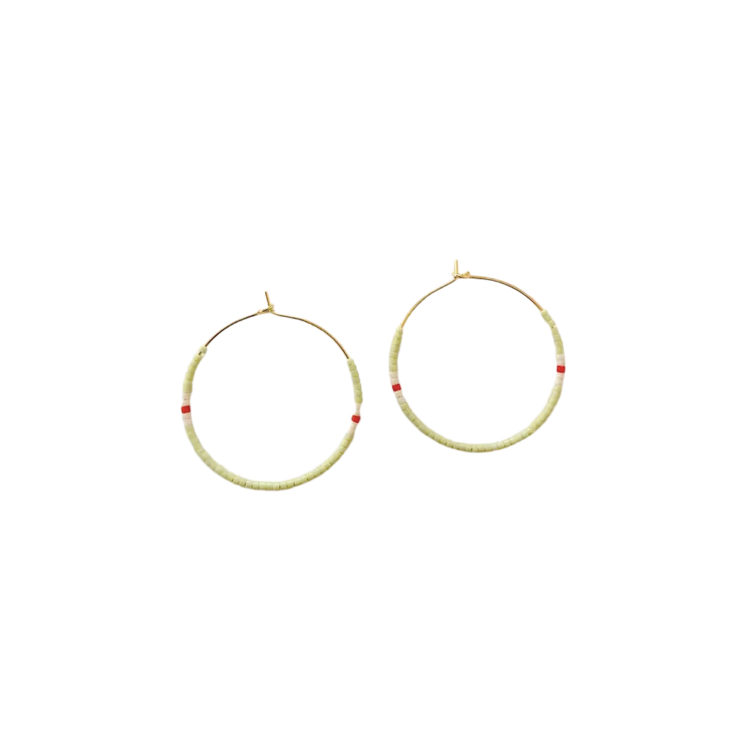 Beaded Hoop Earrings