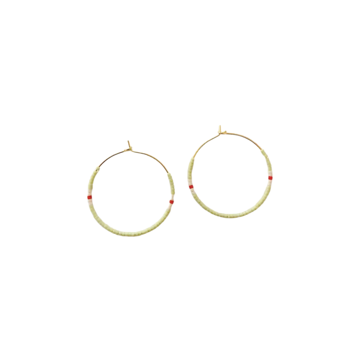 Beaded Hoop Earrings
