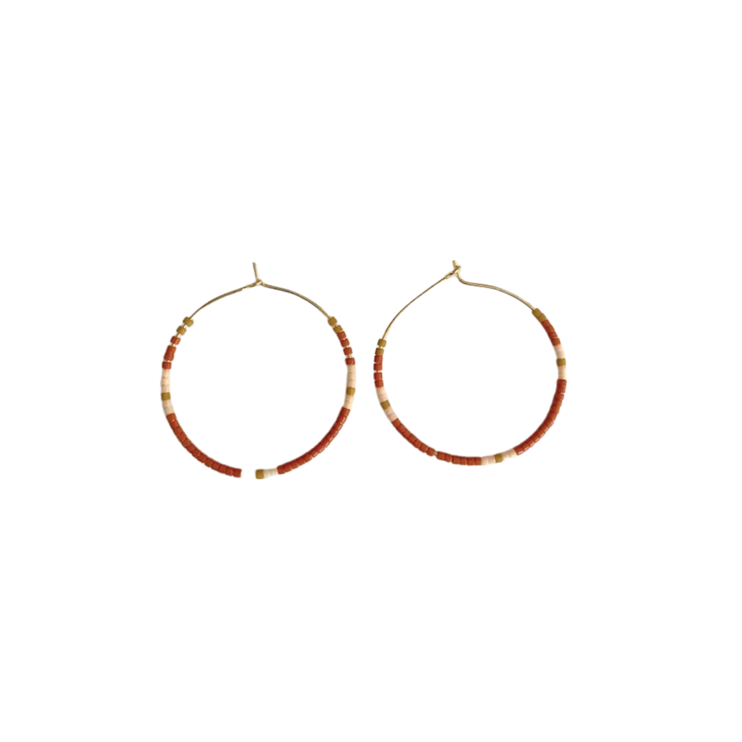 Beaded Hoop Earrings