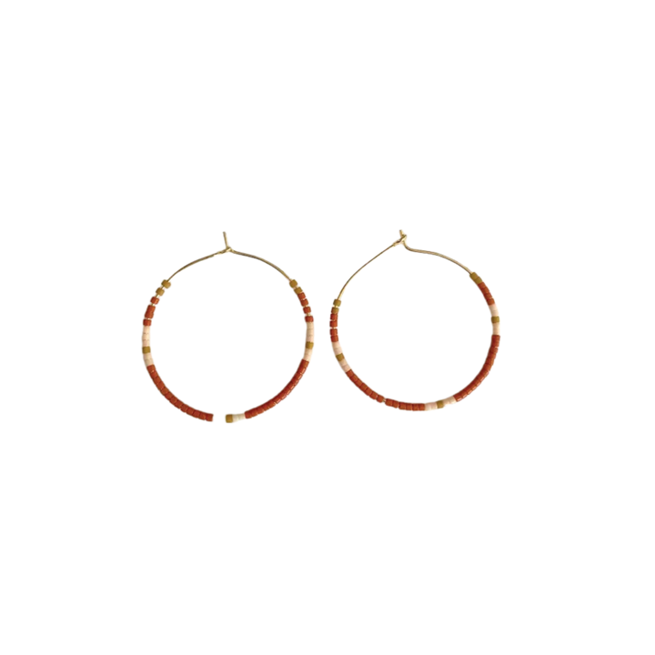 Beaded Hoop Earrings