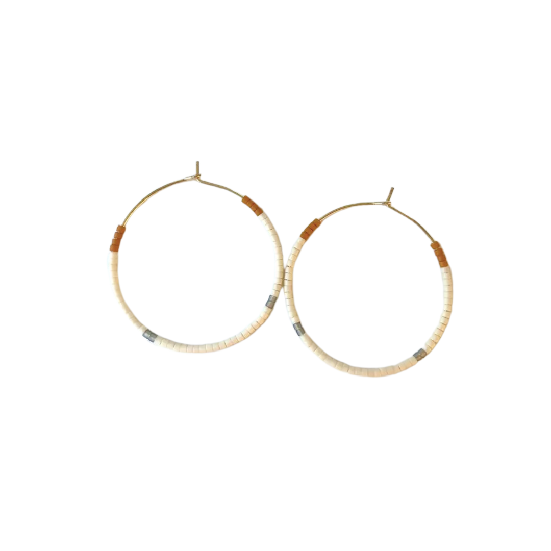 Beaded Hoop Earrings