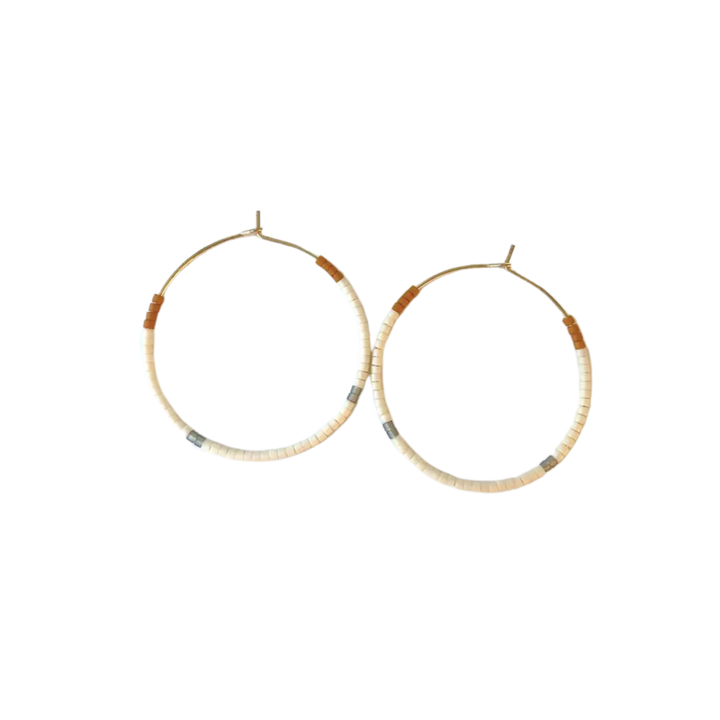 Beaded Hoop Earrings