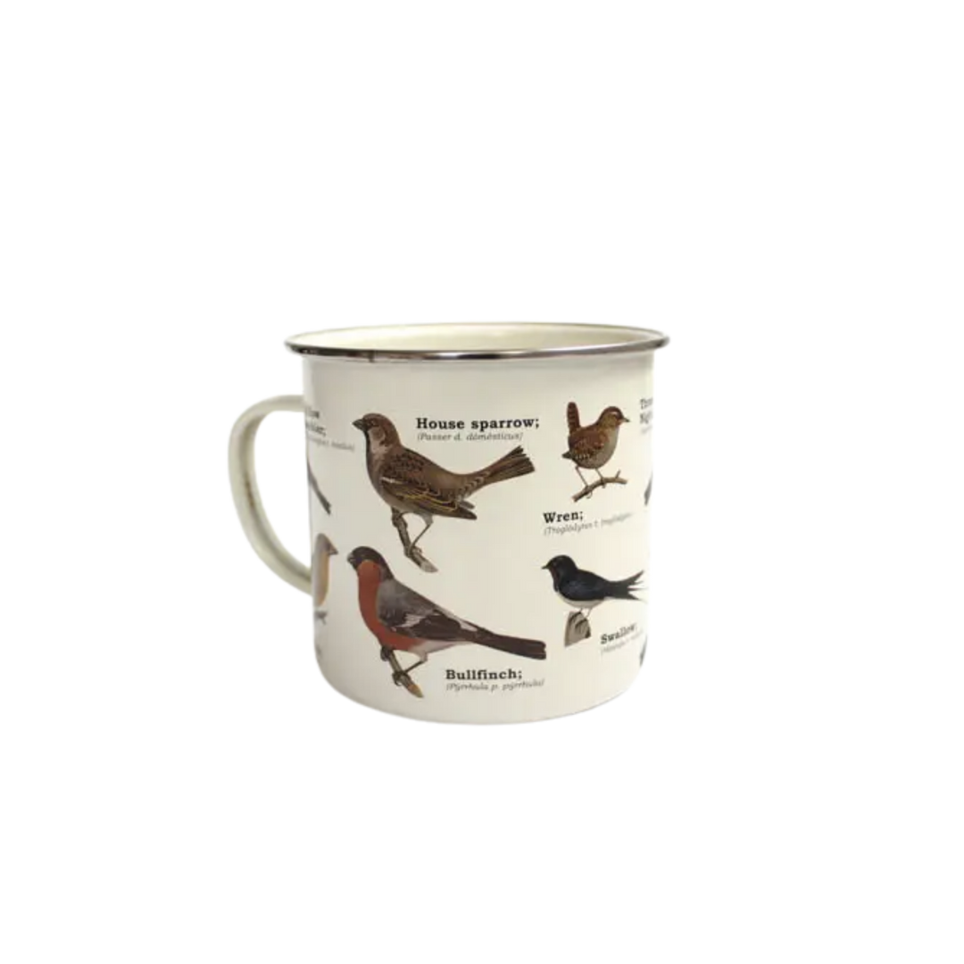 Garden Birds Enamel Mug