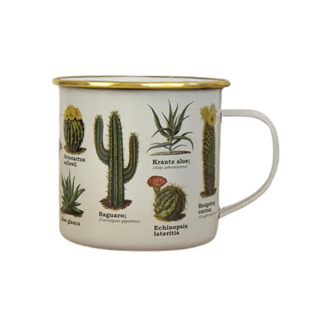 Cacti Botanical Cactus Enamel Mug