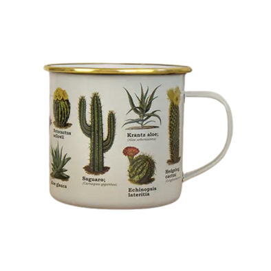 Cacti Botanical Enamel Mug