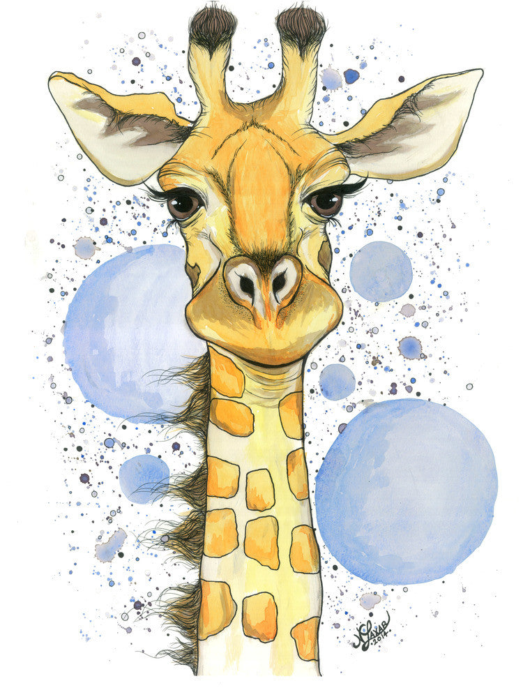 Giraffe 8x10 Print // by Nikki Laxar Art