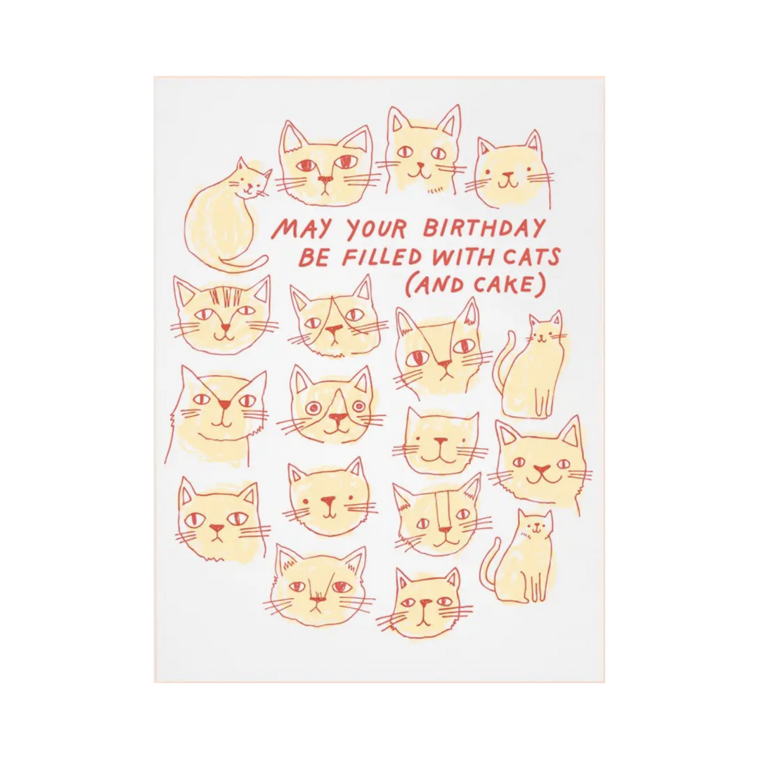 Cats and Cake Birthday Card