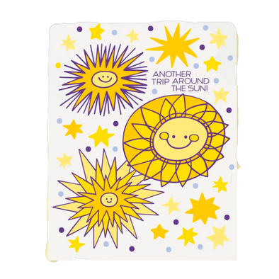 Around The Sun Birthday Card