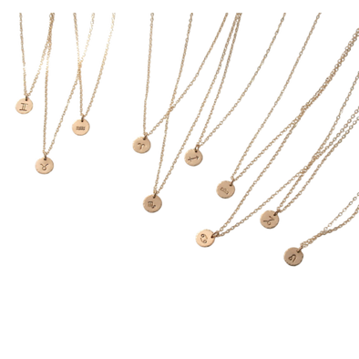 Zodiac Charm Gold Filled Necklace