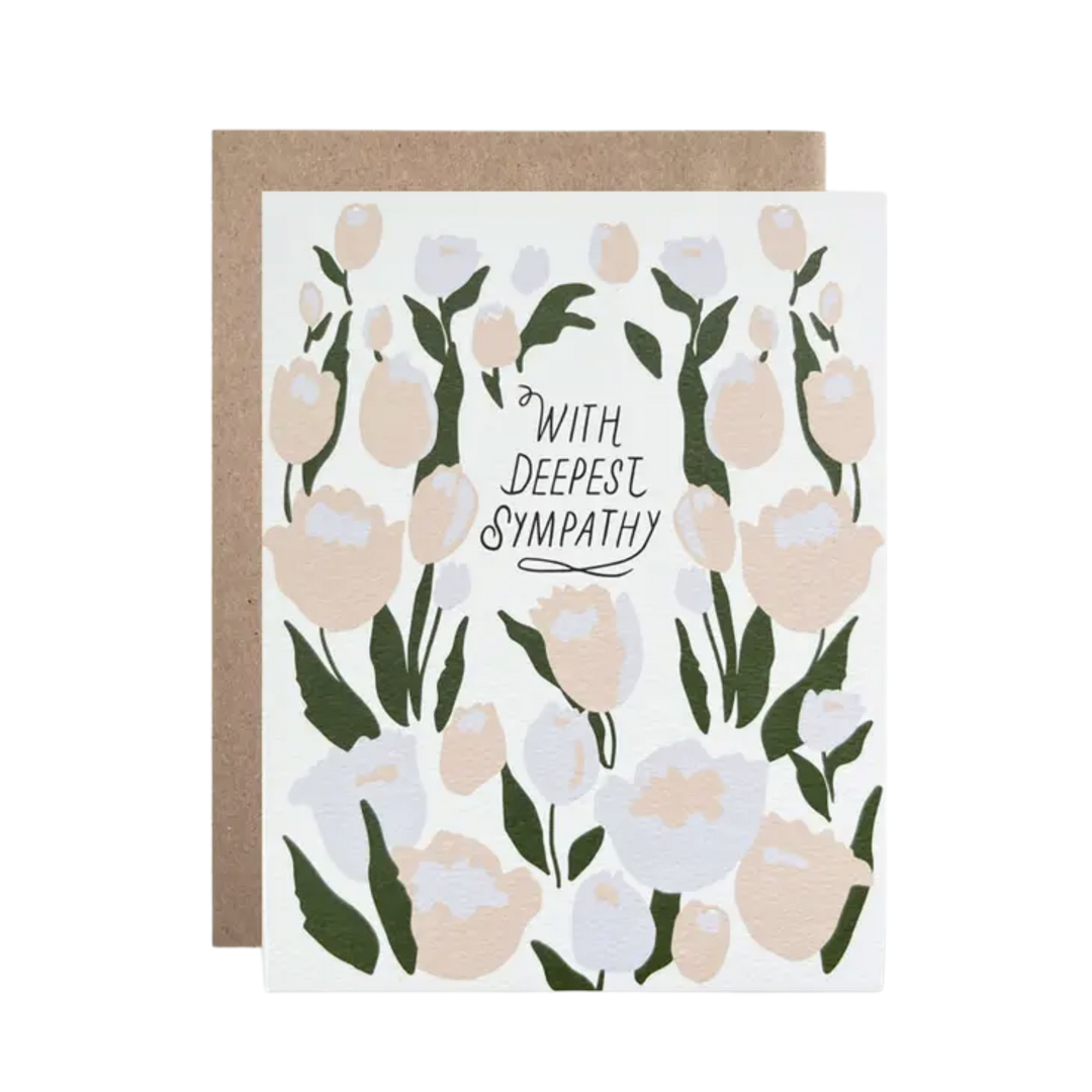 With Deepest Sympathy Tulips Card