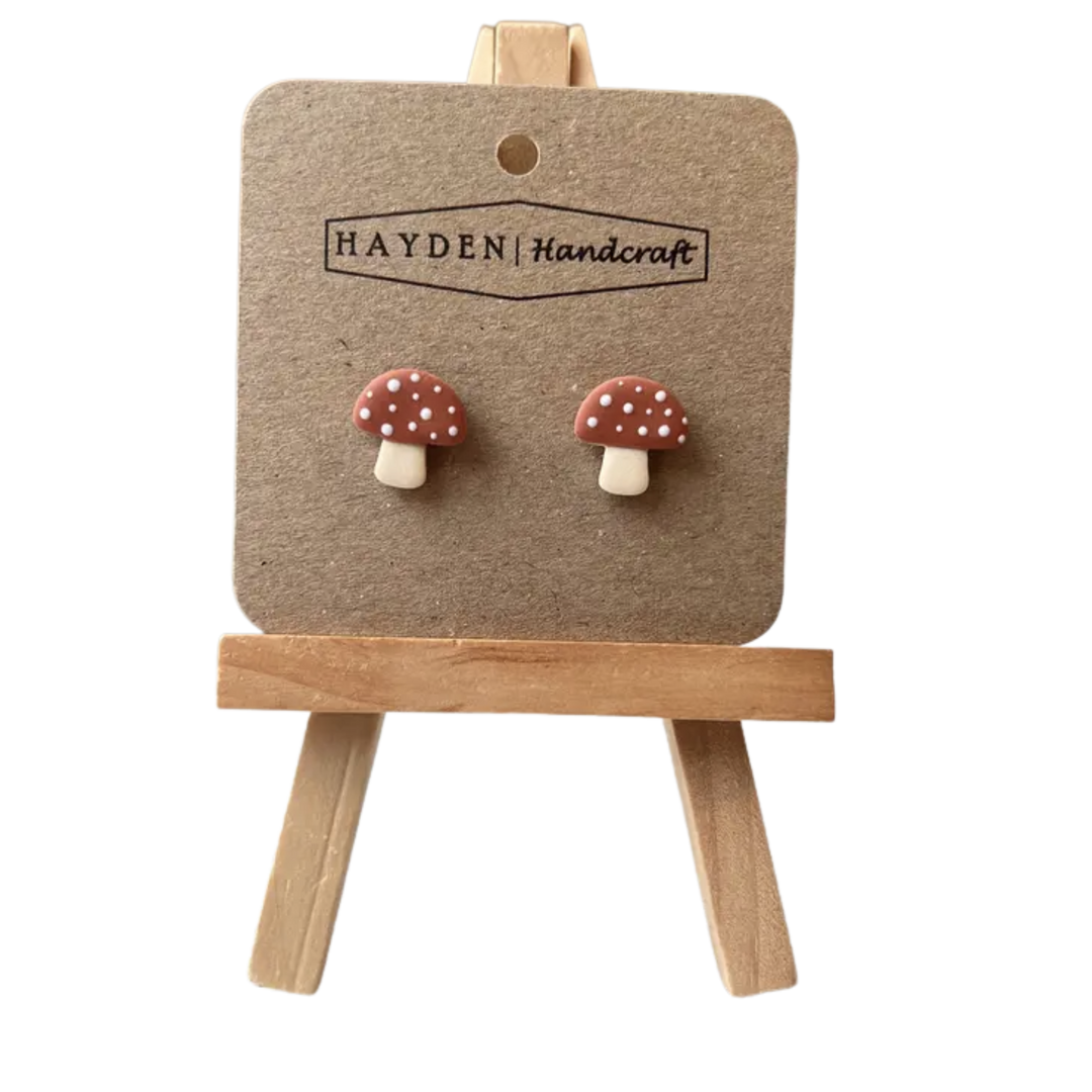 Mushroom Stud Earrings