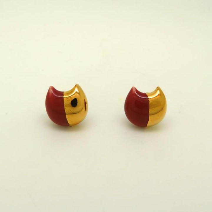Gold Dipped Cat Earrings