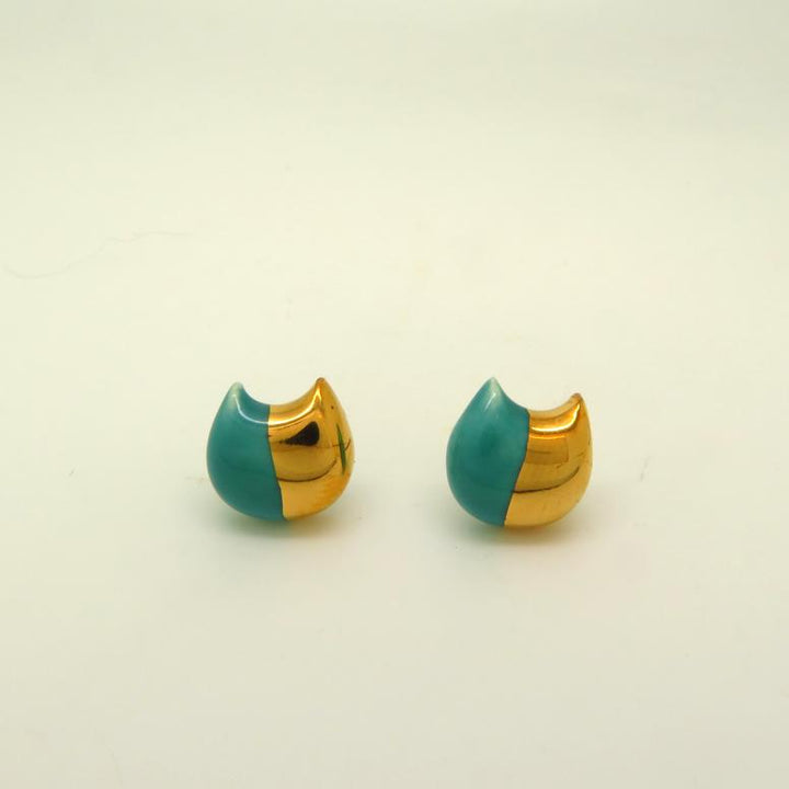 Gold Dipped Cat Earrings