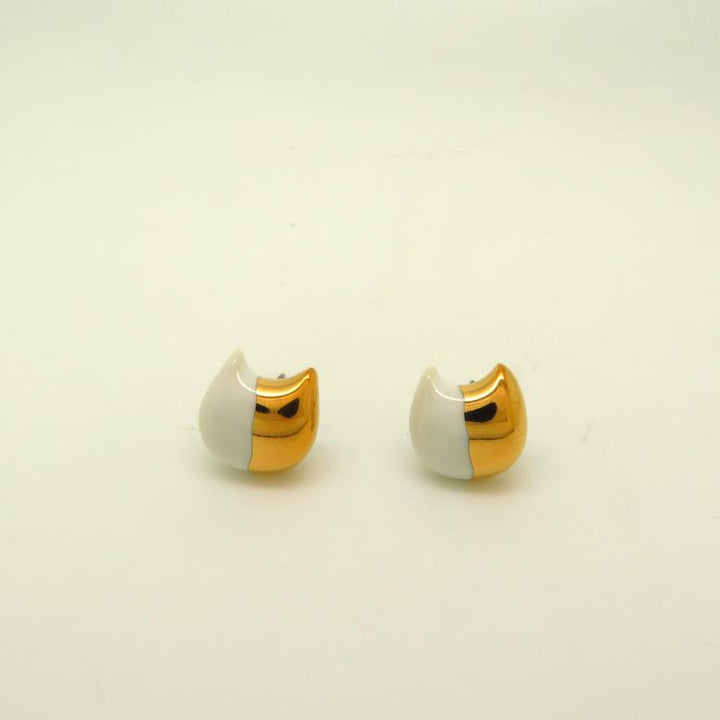 Gold Dipped Cat Earrings