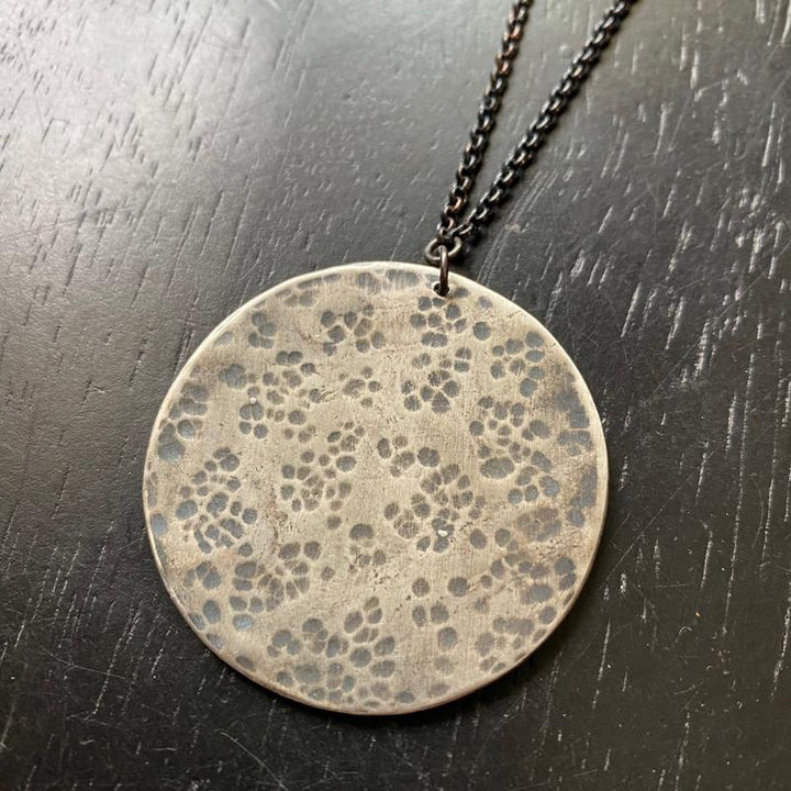 XL Silver Full Moon Necklace