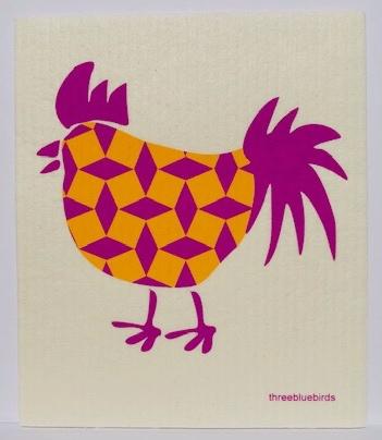 Rooster Swedish Dishcloth