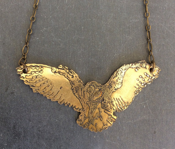 Soaring Barn Owl Necklace